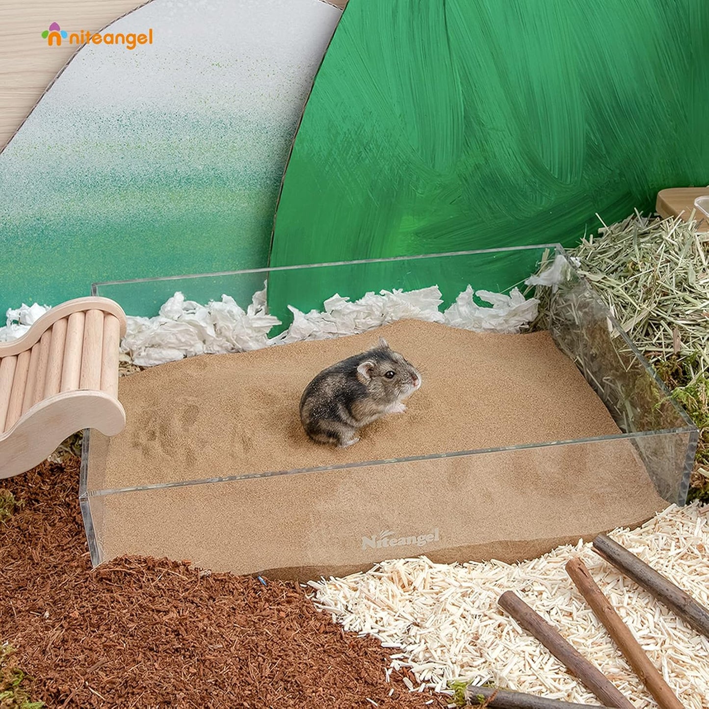 Hamster Desert Bath Sand | No-Dust Bath or Potty Litter Sand for Hamster Chinchillas Gerbil Mice Degu or Other Small Pets