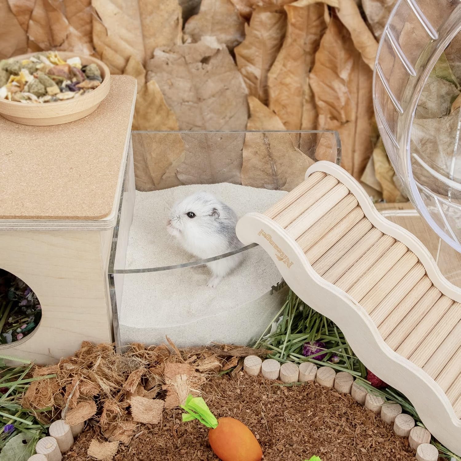 Training Litter Potty Sand - Hamster Sand Bath for Syrian Dwarf Hamsters Gerbils Mice Lemming Degus or Other Small-Sized Pets ((1.4 L X 2 - Blue Label)