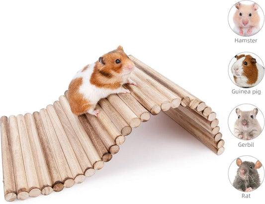 Small Animal Climbing Toys - Suspension Bridge Ladder for Hamsters Gerbils Mice Rats Guinea Pigs or Other Small Pets (15.7'' X 7.8'')