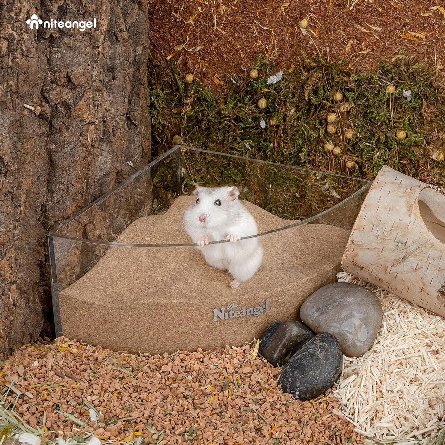 Hamster Desert Bath Sand | No-Dust Bath or Potty Litter Sand for Hamster Chinchillas Gerbil Mice Degu or Other Small Pets