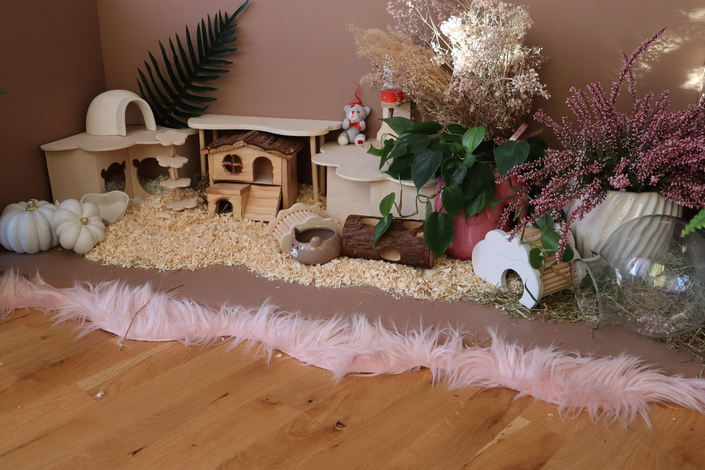 Hamsterbur 110 cm 45 cm höjd ROSA
