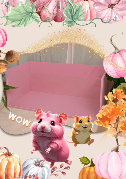 Hamsterbur 110 cm 45 cm höjd ROSA