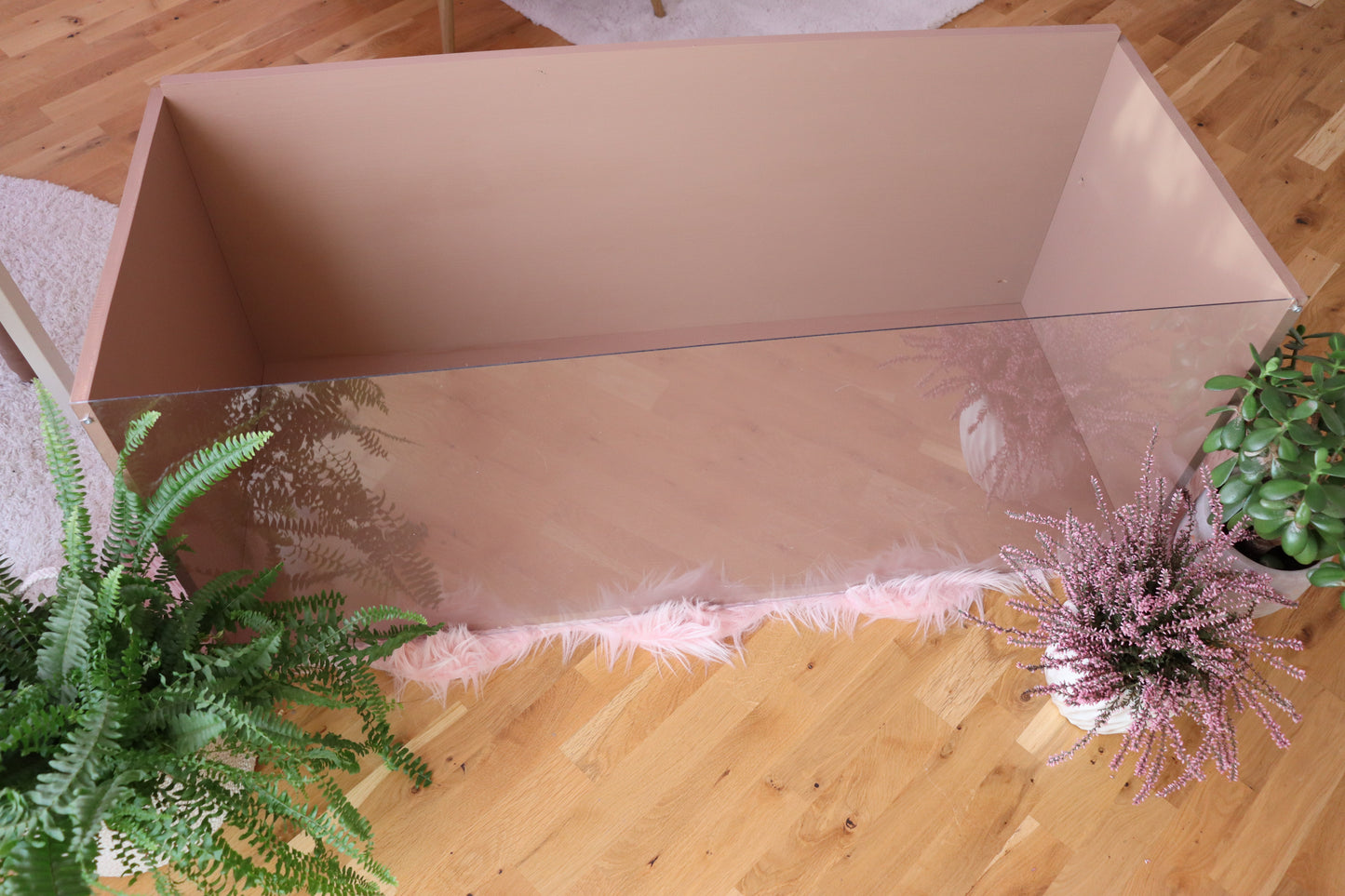 Hamsterbur 110 cm 45 cm höjd ROSA