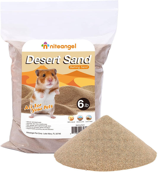 Hamster Desert Bath Sand | No-Dust Bath or Potty Litter Sand for Hamster Chinchillas Gerbil Mice Degu or Other Small Pets